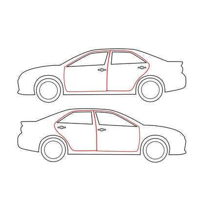 Set of 4 Weatherstrips for Toyota Starlet (1984–1989)