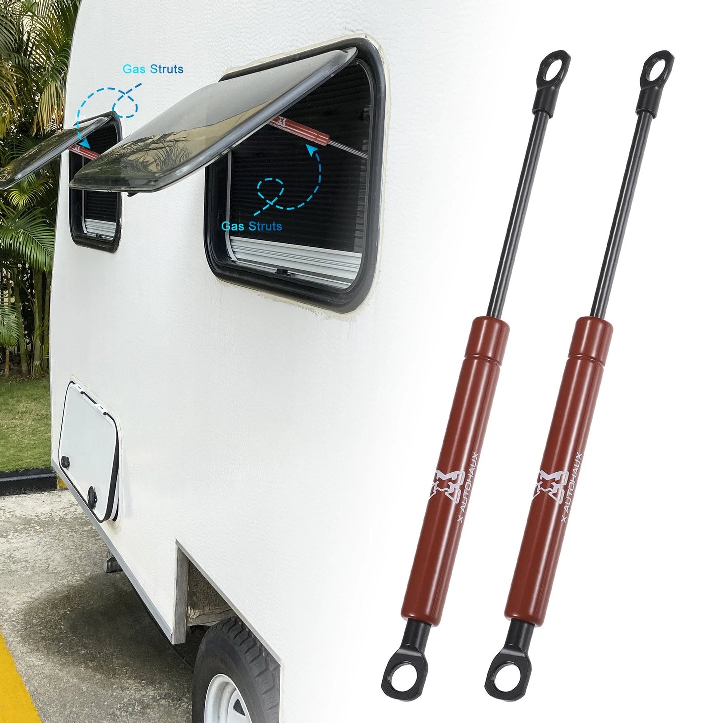 2 Pcs 10 Inch Red Lift Supports Struts Shocks Gas Spring for RV Car