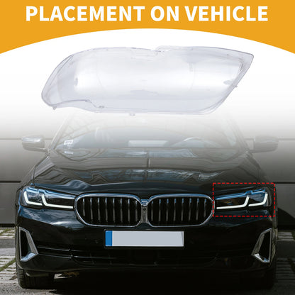 1 Pc Headlight Lens Cover for BMW X5 (2004–2006) No. 63117166817 Clear