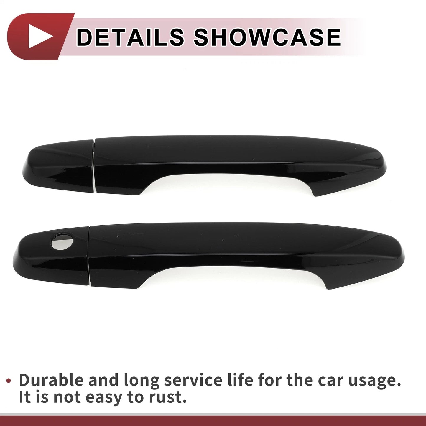 Set of 4 Car Door Handle Covers for Honda CR-V (2012–2016) Gloss Black ABS