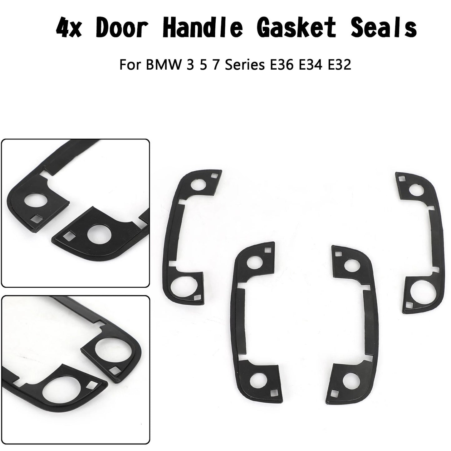 Door Handle Gasket Set of 4 for BMW 3 5 7 Series E36 E34 E32