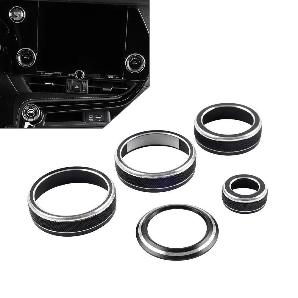 2Pcs Black AC Air Switch Ring Cover Trim for Lexus NX250 350h 450h (2022–2024)