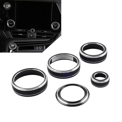2Pcs Black AC Air Switch Ring Cover Trim for Lexus NX250 350h 450h (2022–2024)