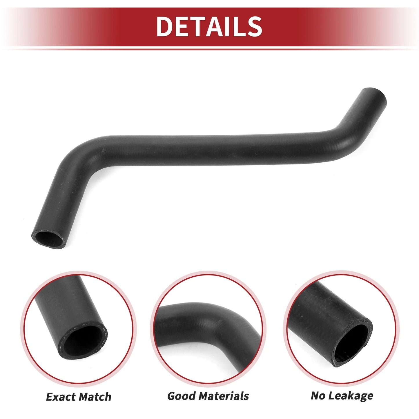 Radiator Hose for Toyota Camry 2.2L (1997–2001) No. 16572-74290 Rubber Black