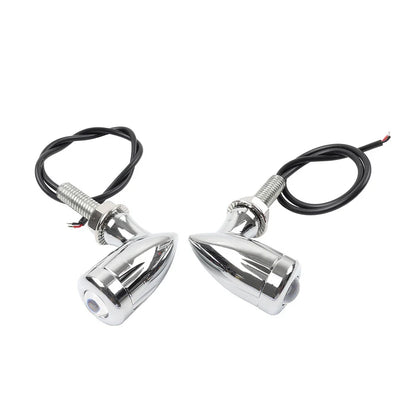 Mini Turn Signal Light Blinker 8mm Chrome for Bobber Cafe Racer