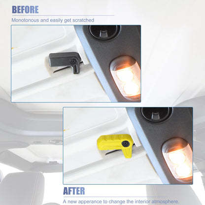 6pcs Hardtop Roof Removal Switch Handle Cover for Jeep Wrangler (2018–2023) Yellow