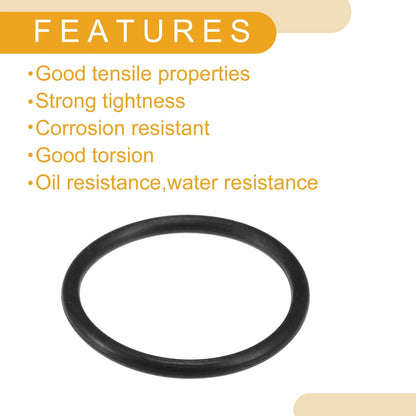 50pcs NBR Rubber O Ring Seal Gasket for Cars Trucks (Universal) 18mm ID x 1.5mm CS