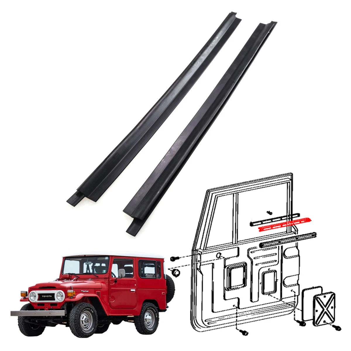 Outer Weatherstrip for Toyota Land Cruiser BJ40 FJ43 FJ45