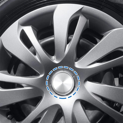 4 Pcs 60mm Chrome Wheel Center Caps for Universal Rims No Logo