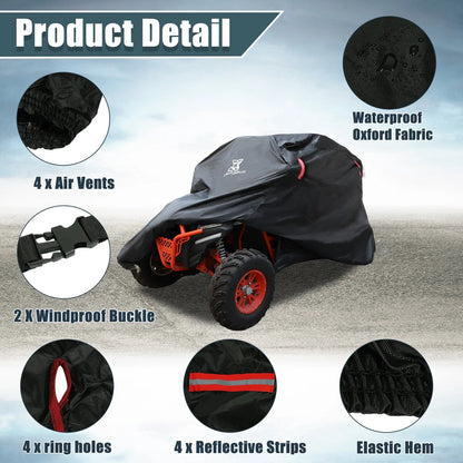 Waterproof 2-3 Seat UTV Cover for Polaris  - Rain Protection & Storage