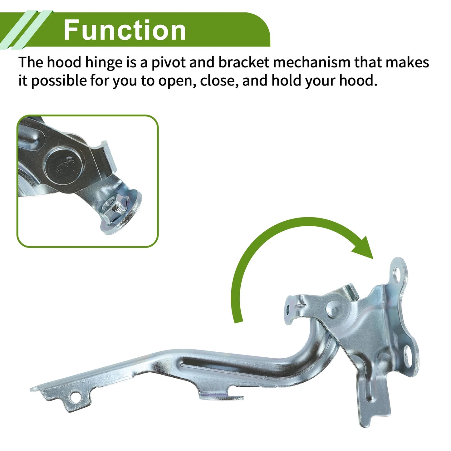 Hood Hinges for Toyota Venza (2009–2017) 1 Pair No. 534100T010