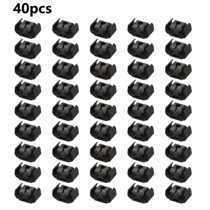Brake Line Clip / 40 Pieces Brake Line Holder Black for Vehicles