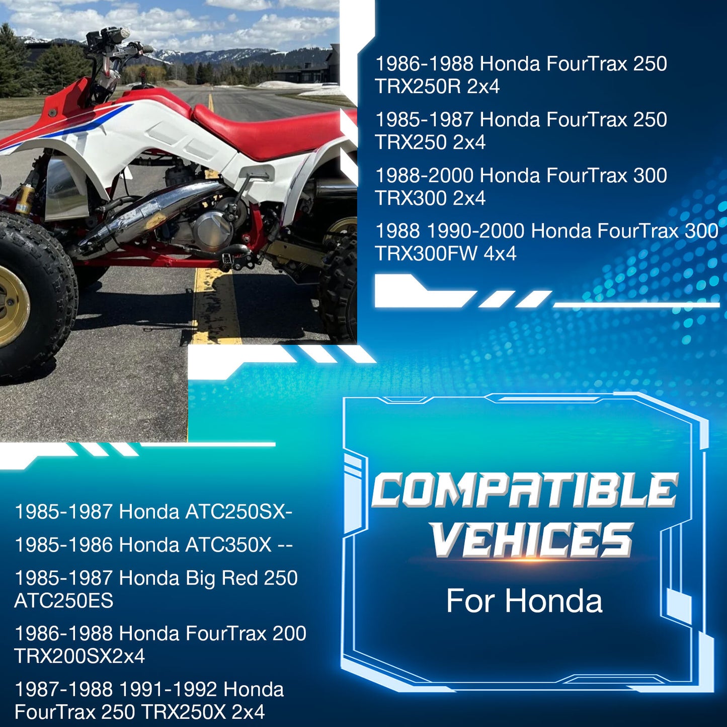 Fuel Petcock for Honda FourTrax TRX300 TRX250 TRX250X TRX200SX (1985–2000)