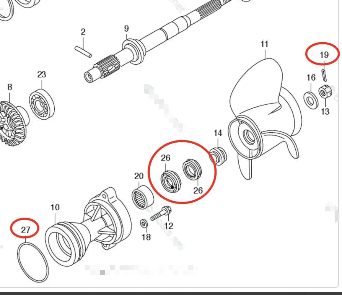 Lower Unit Oil Seal for Tohatsu Outboards (Various Models)