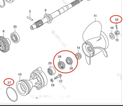 Lower Unit Oil Seal for Tohatsu Outboards (Various Models)