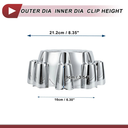 Wheel Center Caps No.1C3Z1130BA for Ford F250 (2005–2007) Chrome Plastic