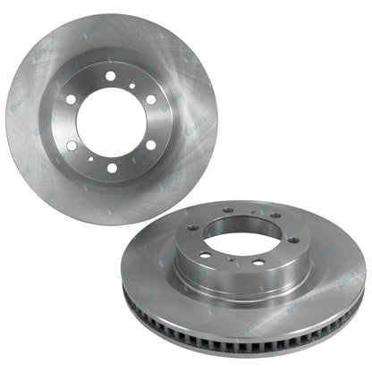 2 Front Brake Rotors + Pads for Toyota Prado KDJ150R 4cyl 3.0L 1KD-FTV 2009~2015