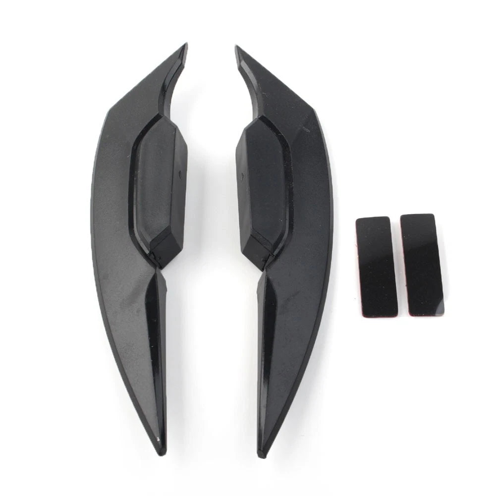 Fairing Winglets Side Spoiler Deflector Air Wing Kit Universal Pair Black