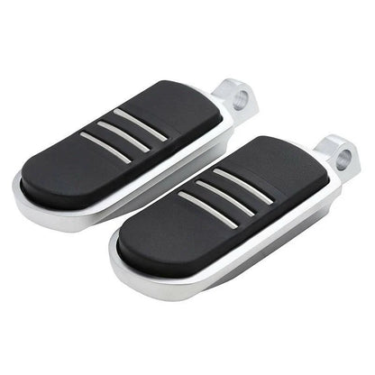 Satin Chrome Footpegs for Harley Touring Limited Softail Fatboy Sportster