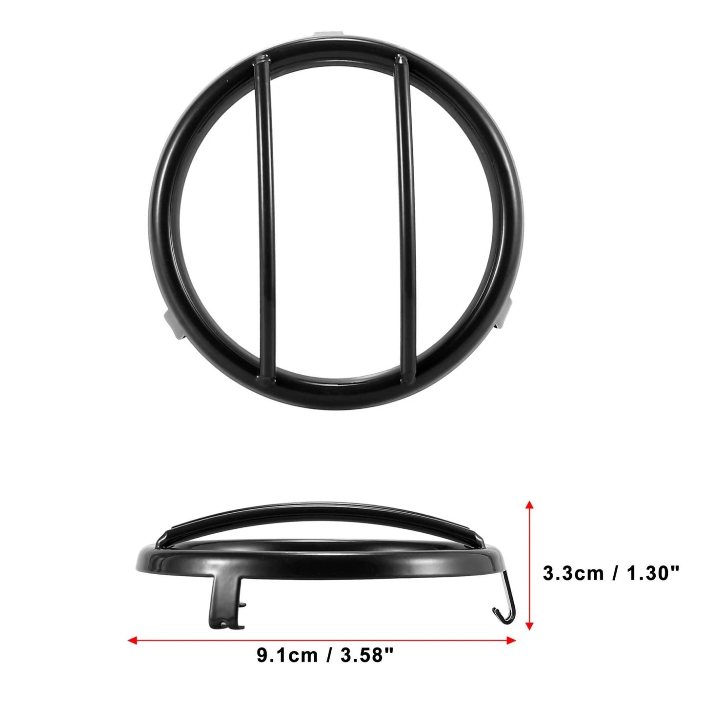 1 Pair Round Turn Signal Light Grill Guard Cover for Jeep Wrangler (2007-2018)