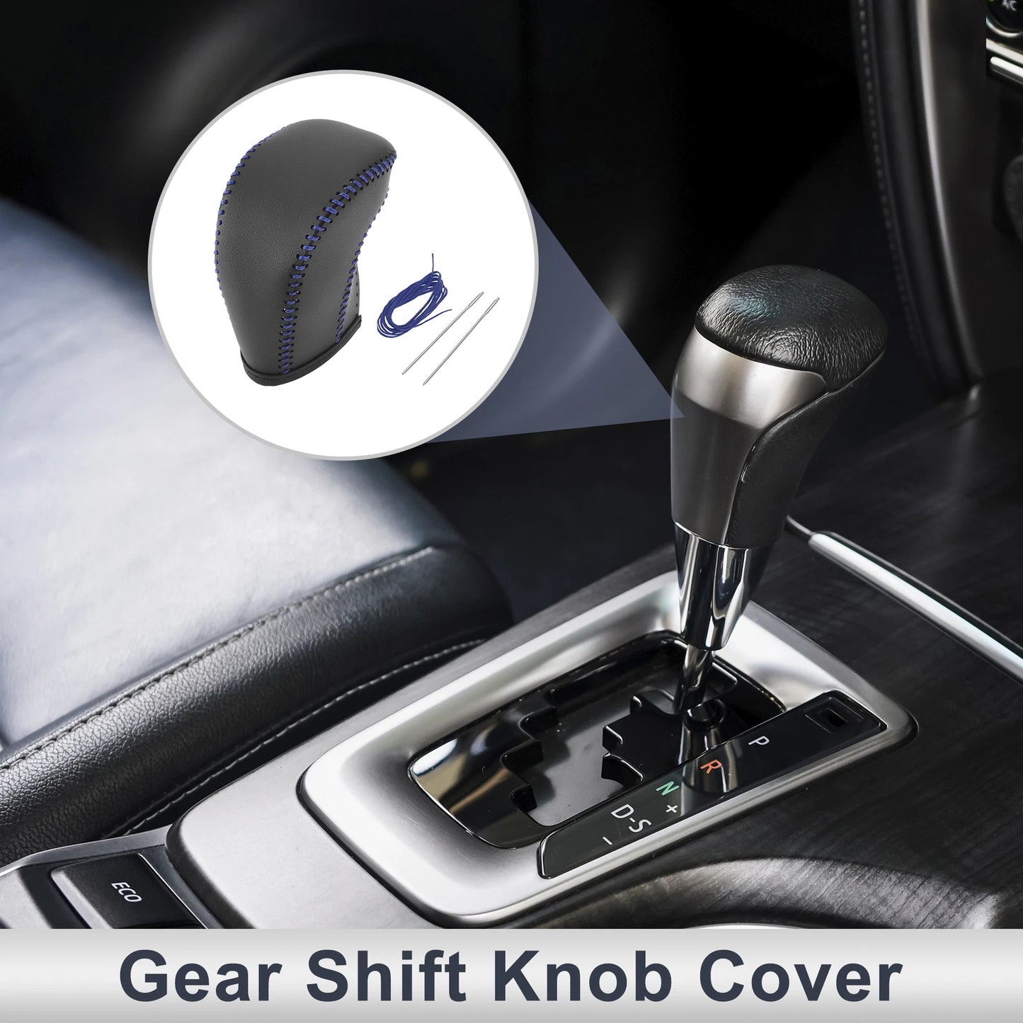 1 Pc Gear Shift Knob Cover for Toyota Tacoma (2016–2022) Black Blue