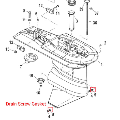 Oil Drain Plug Seal Washer for Mercury 30-60 HP Motors