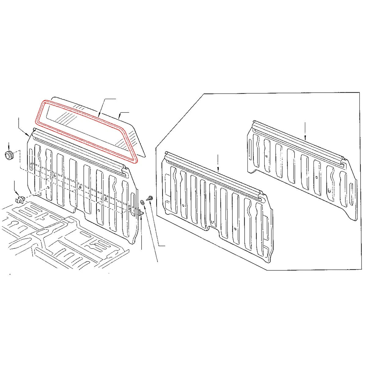 Rear Windshield Weatherstrip for Datsun Nissan 720 (1979–1986)