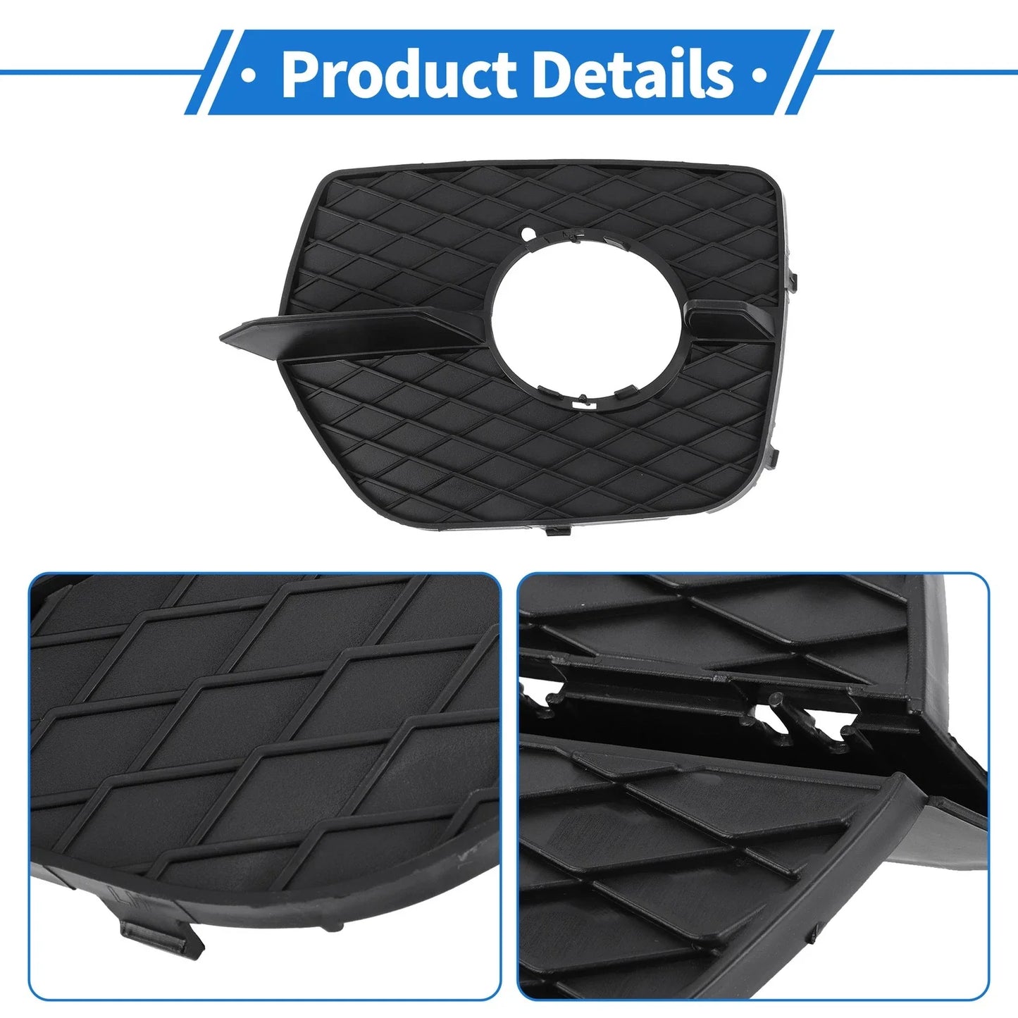 1 x Car Front Left Fog Light Grill for BMW X6 (2008-2014) Black