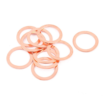 10pcs Flat Ring Copper Crush Washer Sealing Gasket for Universal