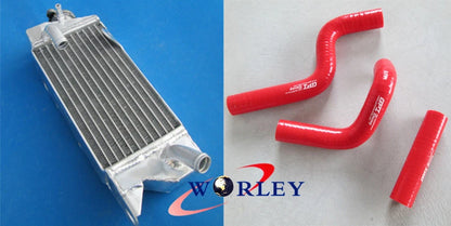 Aluminum Radiator and Hose for Kawasaki KX80 KX85 KX100 (1998–2013)