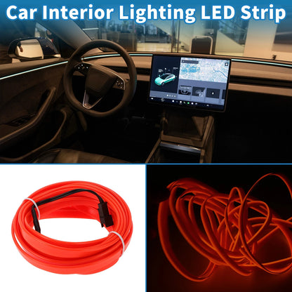 LED Strip Neon Wire Lighting for Universal Cars (12V) - Red