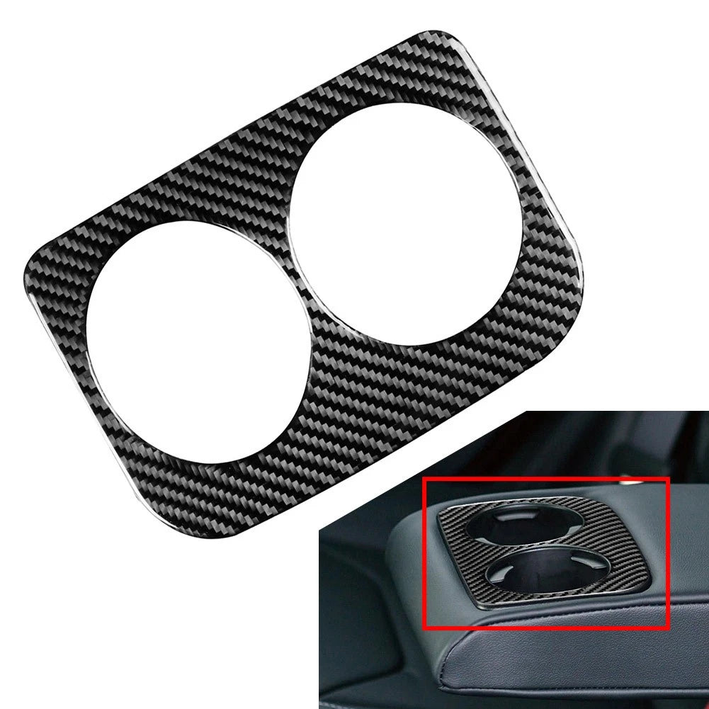 Carbon Fiber Rear Water Cup Holder Panel Cover Trim for Subaru WRX STI (2015–2021)