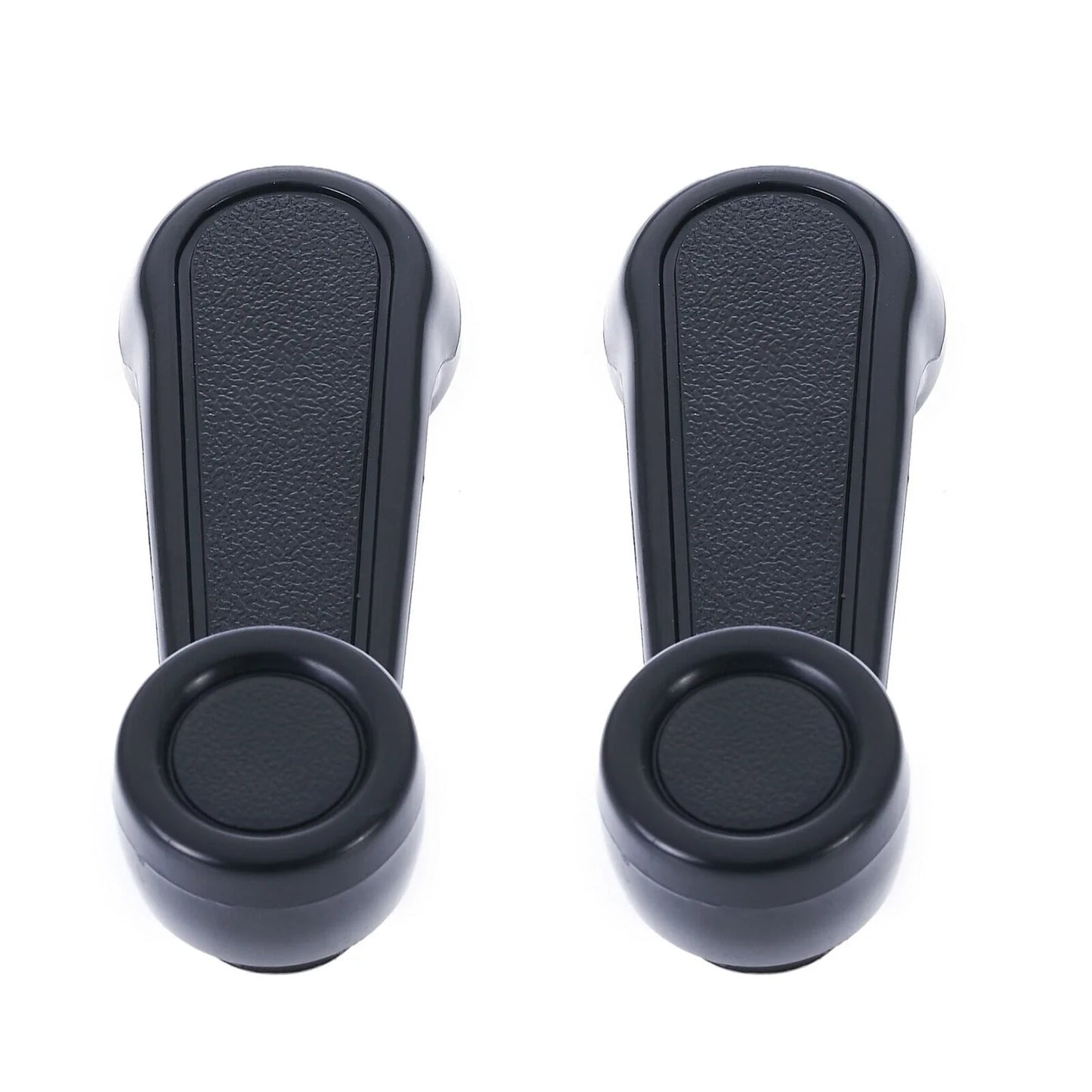 2 x Black FRONT LH+RH Window Crank Handle for Toyota Landcruiser (1969–2007)