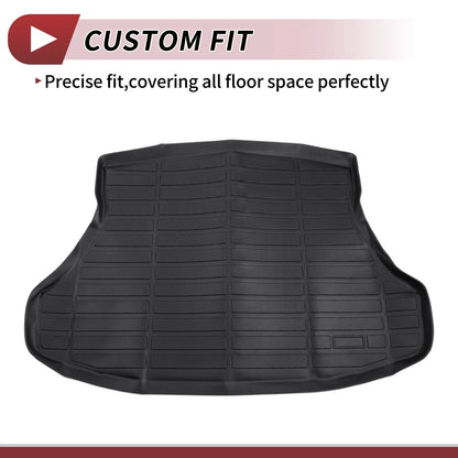 Cargo Liner Rear Trunk Mat for Honda Civic (2012–2015) Black TPE Long Grid
