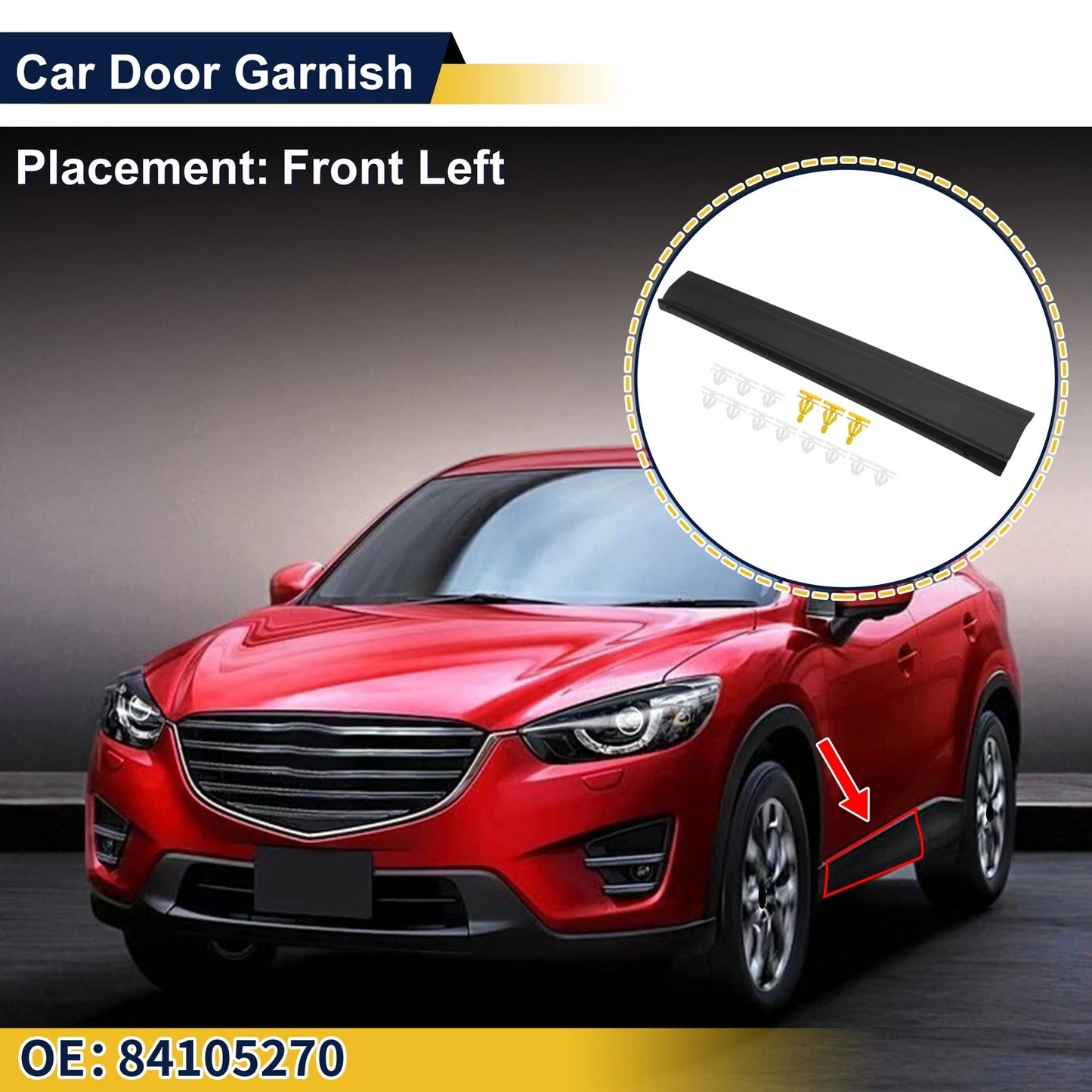 Door Side Lower Trim Garnish No. 84105270 for Chevrolet Equinox (2018–2023)
