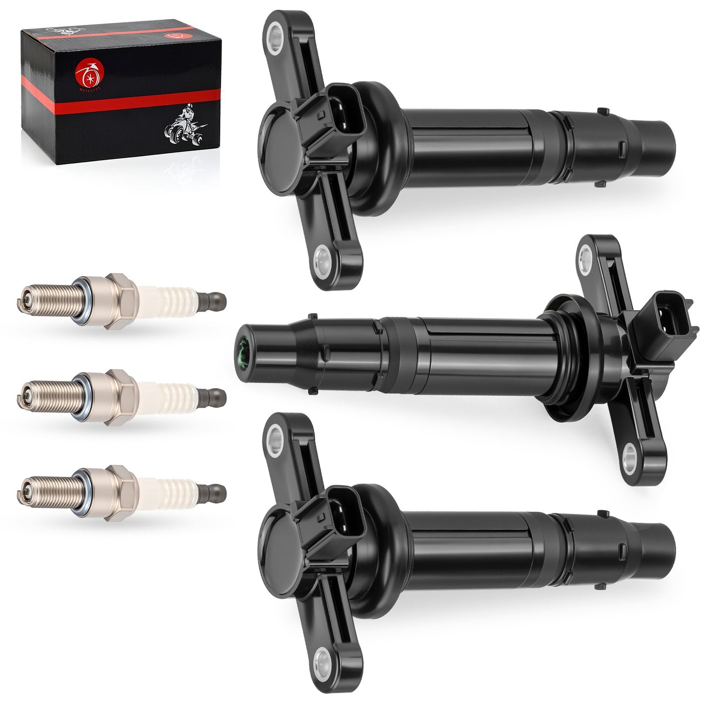 3X Ignition Coils & 3X Spark Plugs for Yamaha YXZ1000R (2016–2024)