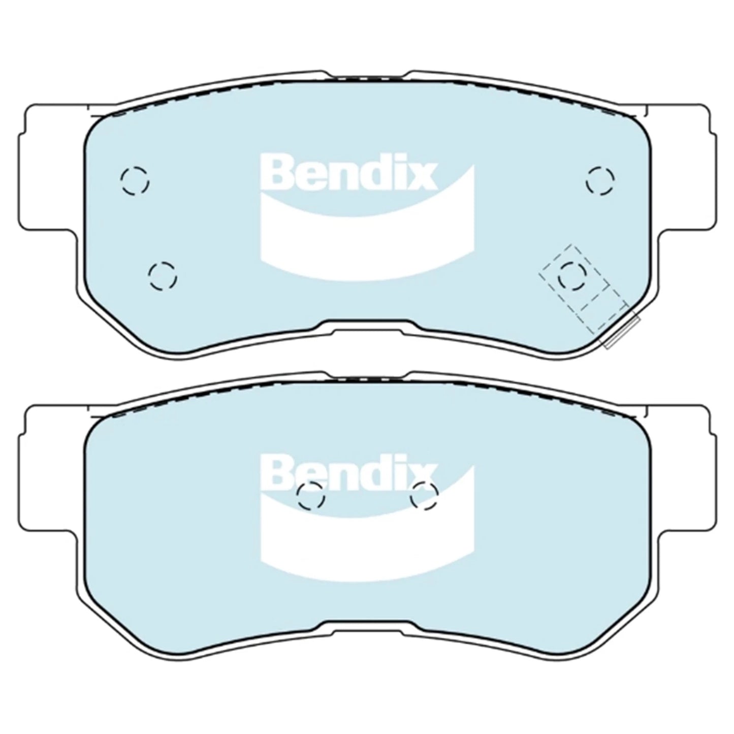 Set of 4 Bendix Rear Disc Brake Pads for Kia Sportage (1996–2010)
