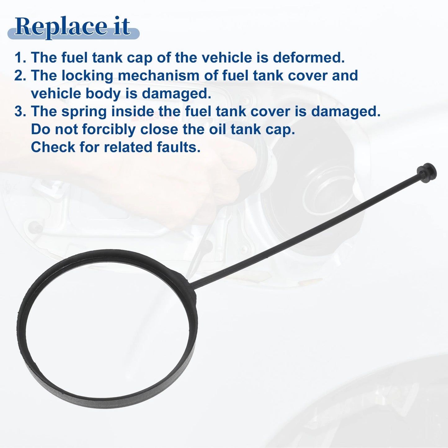2 Pcs Fuel Tank Cap Tether Rope for BMW X6 (2008–2018) No. 16117222391