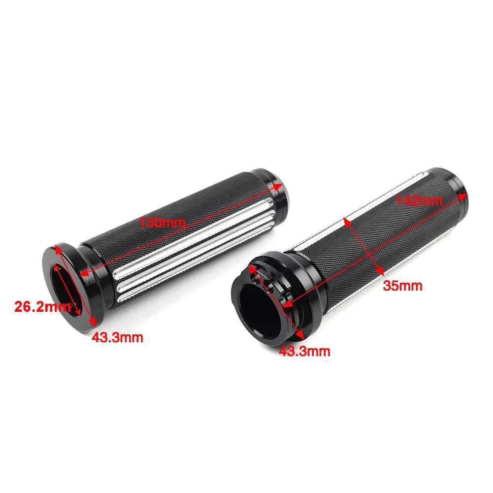 Chrome Handlebar Hand Grips for Harley Heritage Softail Dyna