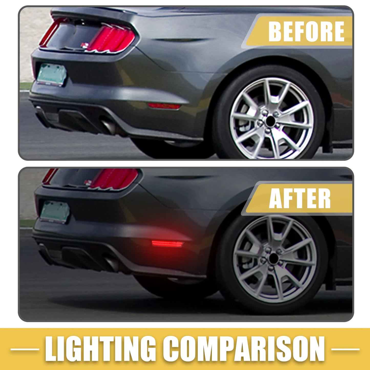 Pair Rear LED Side Marker Light for Ford (2004–2008) 4R3Z-15A201-BA
