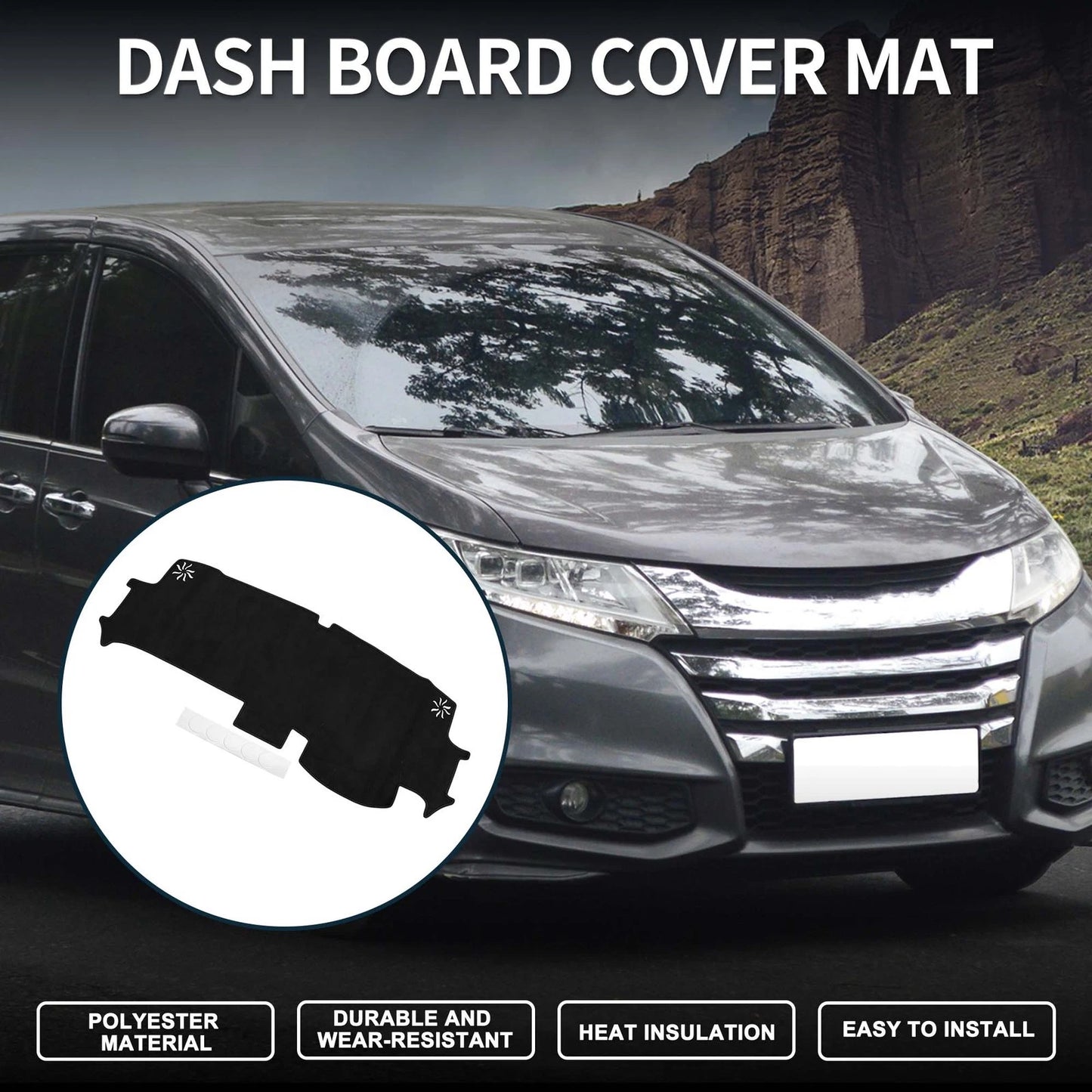 Dashboard Cover Mat for Honda Stepwgn Air Spada (2022–2023) Black