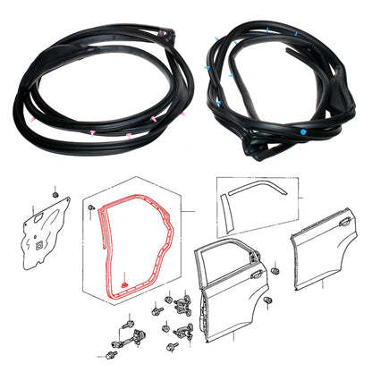 Rear Door Weatherstrip Set for Honda Fit (2003–2008)