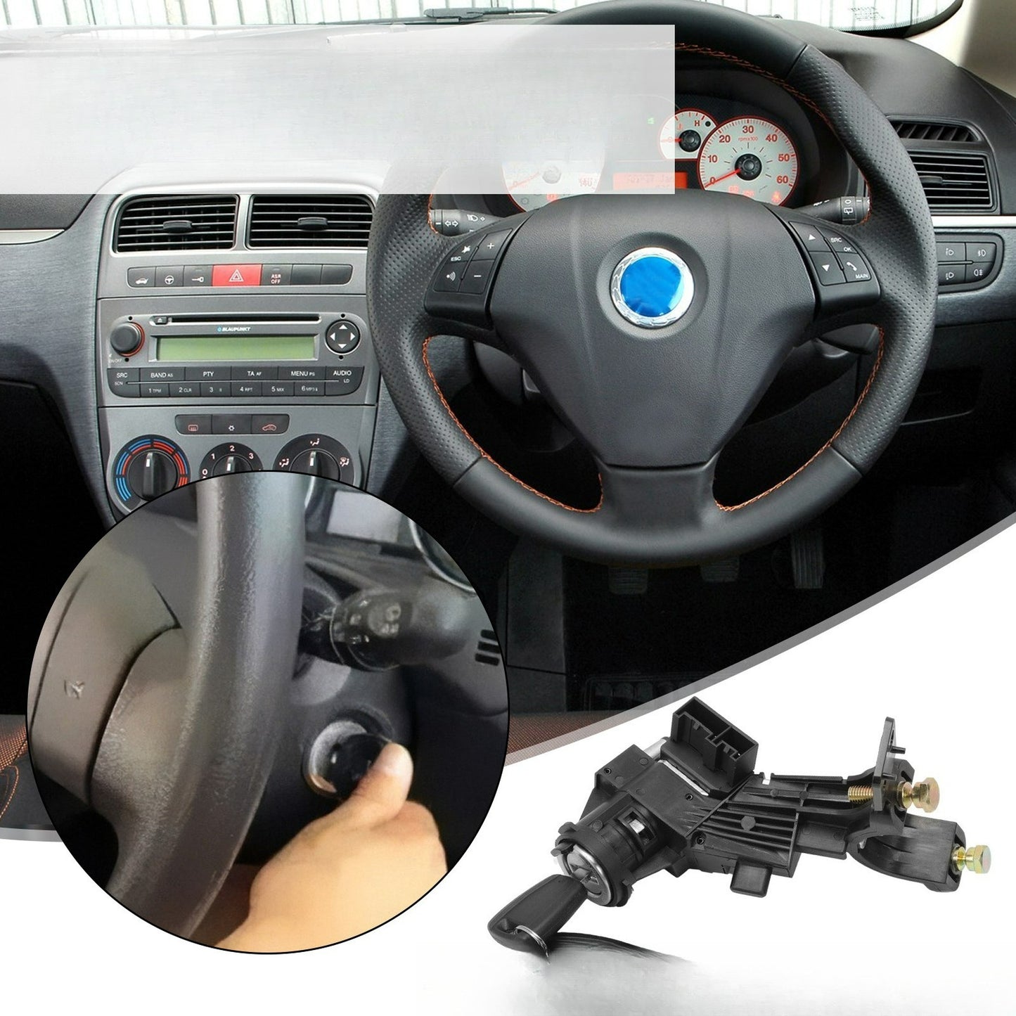Ignition Switch Lock Cylinder Assembly for Fiat Grande Punto (2005–2018)