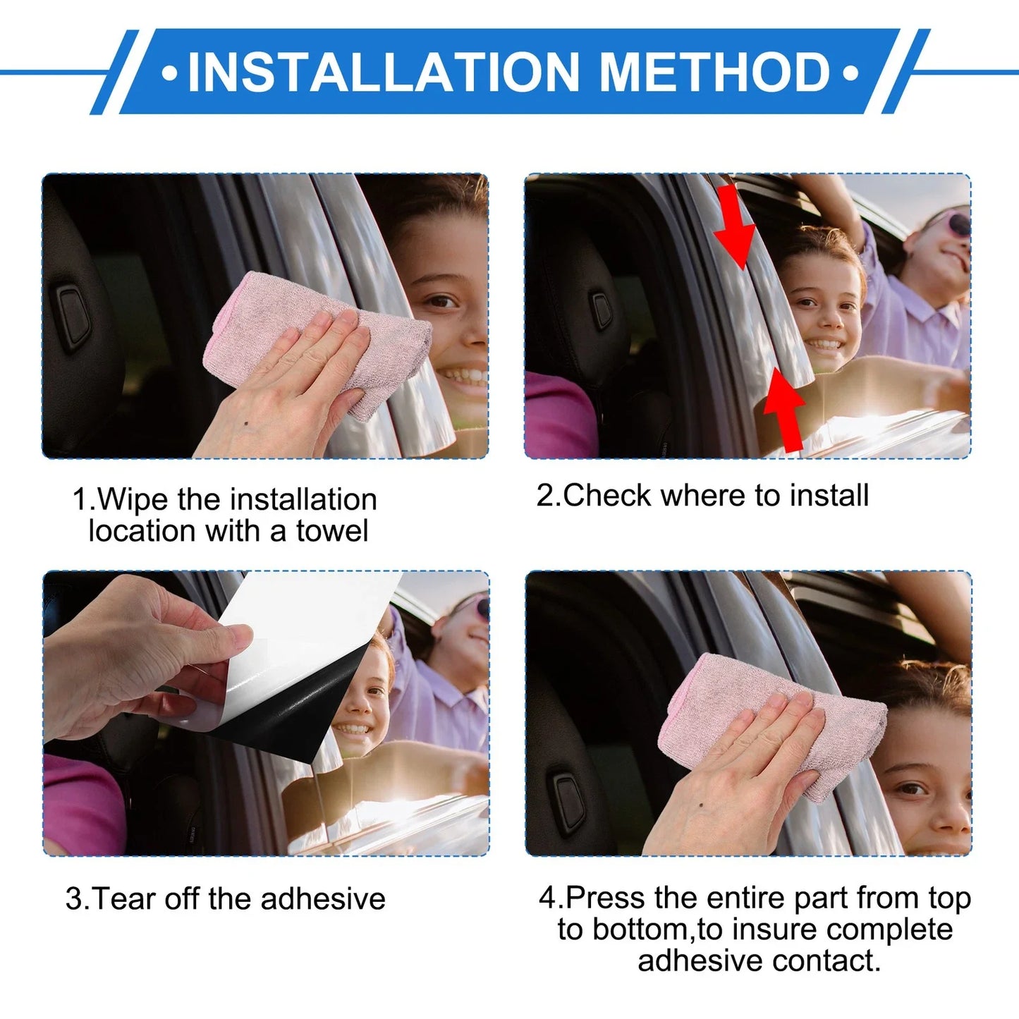 8 Pcs Door Pillar Window Trim for Hyundai Creta Ix25 (2015-2023)