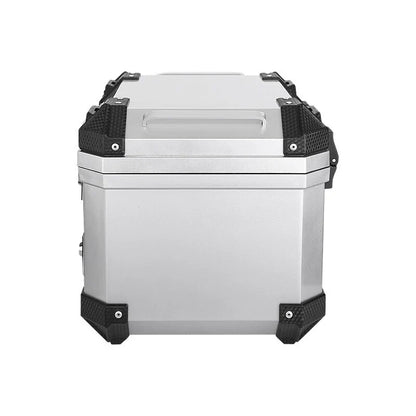 45L Motorcycle Top Box Rear Storage for Scooter - Waterproof Silver