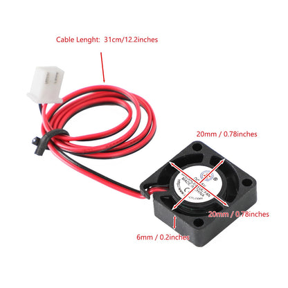 Brushless Cooling Computer Fan 5V 20x20x6mm 2 Pin for Universal Use (2006)