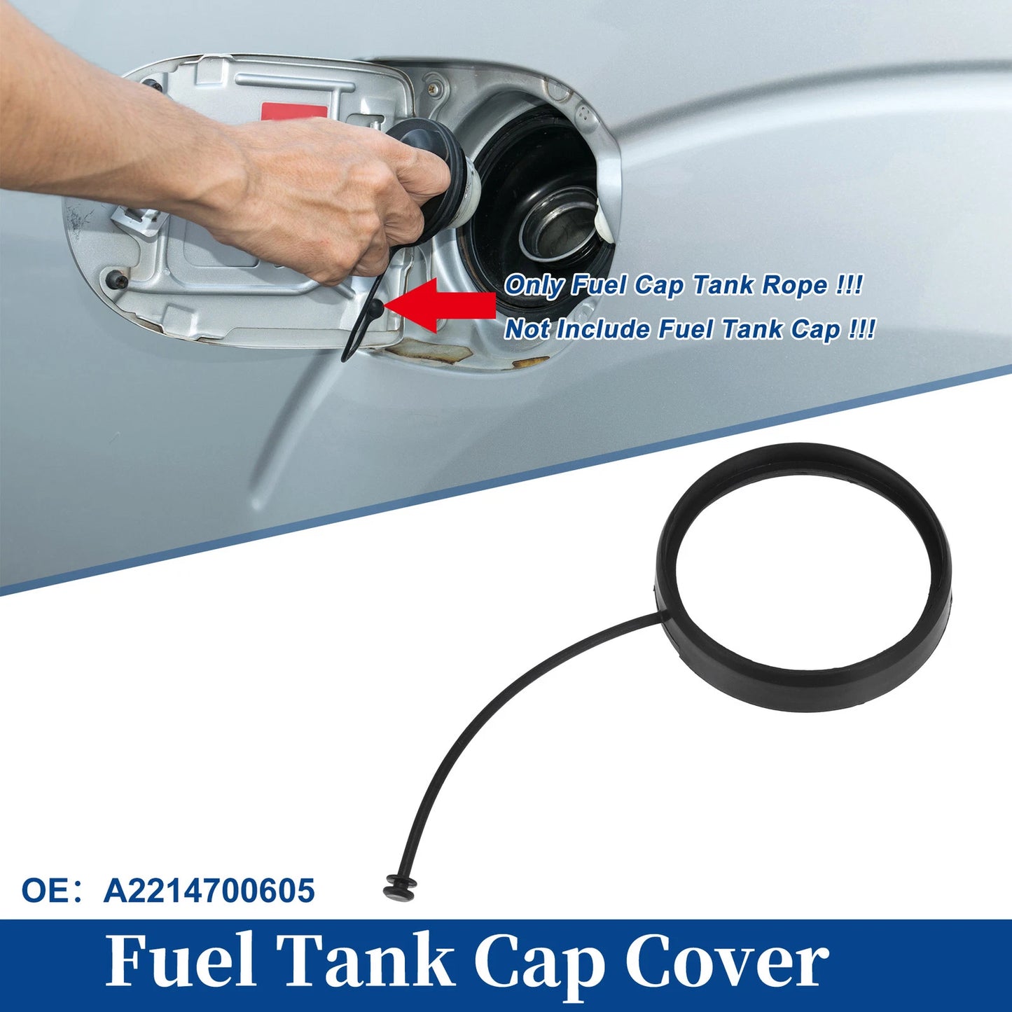 Fuel Tank Cap Tether for Mercedes-Benz C230 (2000–2007) No.A2214700605