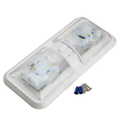 Interior Double Dome Ceiling Light for RV Boat Camper Trailer 12V 48LED