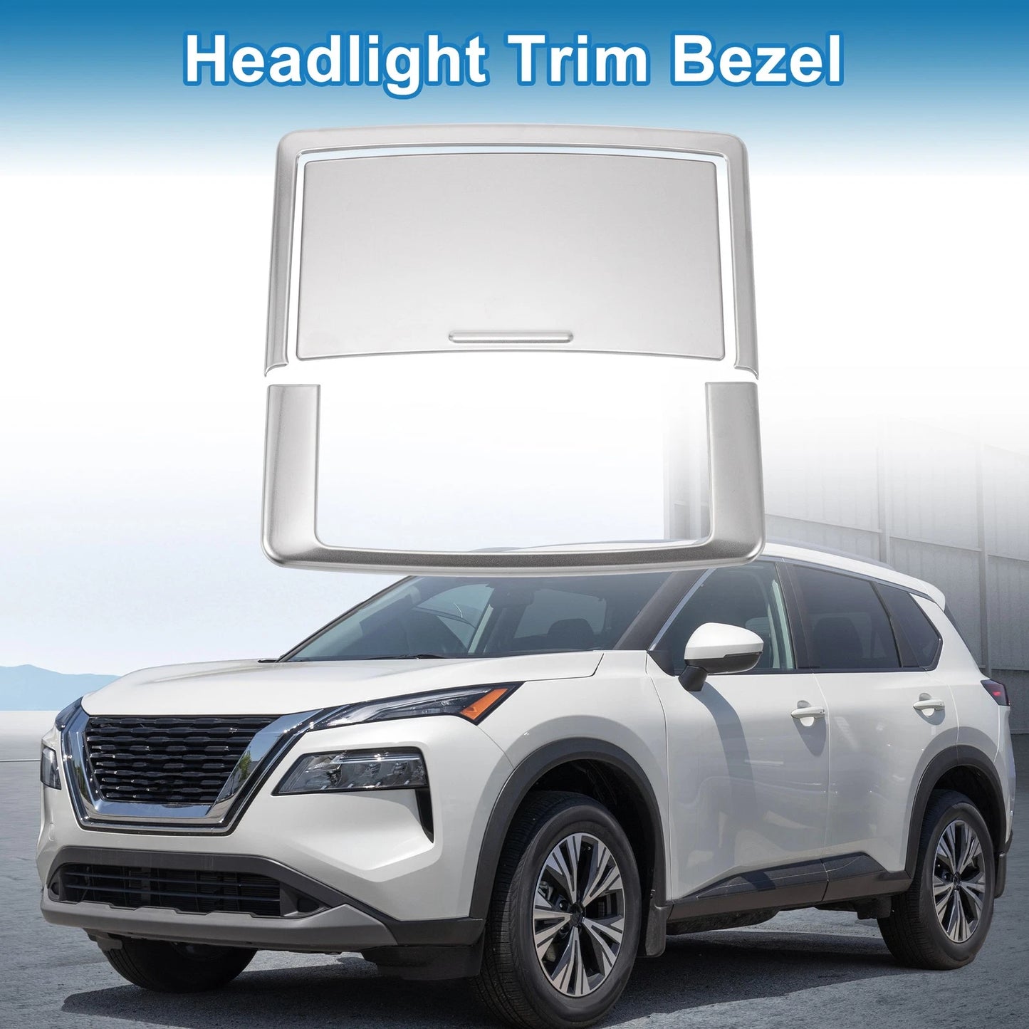 Set of 2 Headlight Trim Bezels for Nissan Rogue (2021–2024)