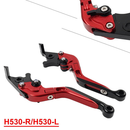 CNC Folding Extendable Brake Clutch Levers for Yamaha TMAX500 TMAX530 (2001–2020) Red